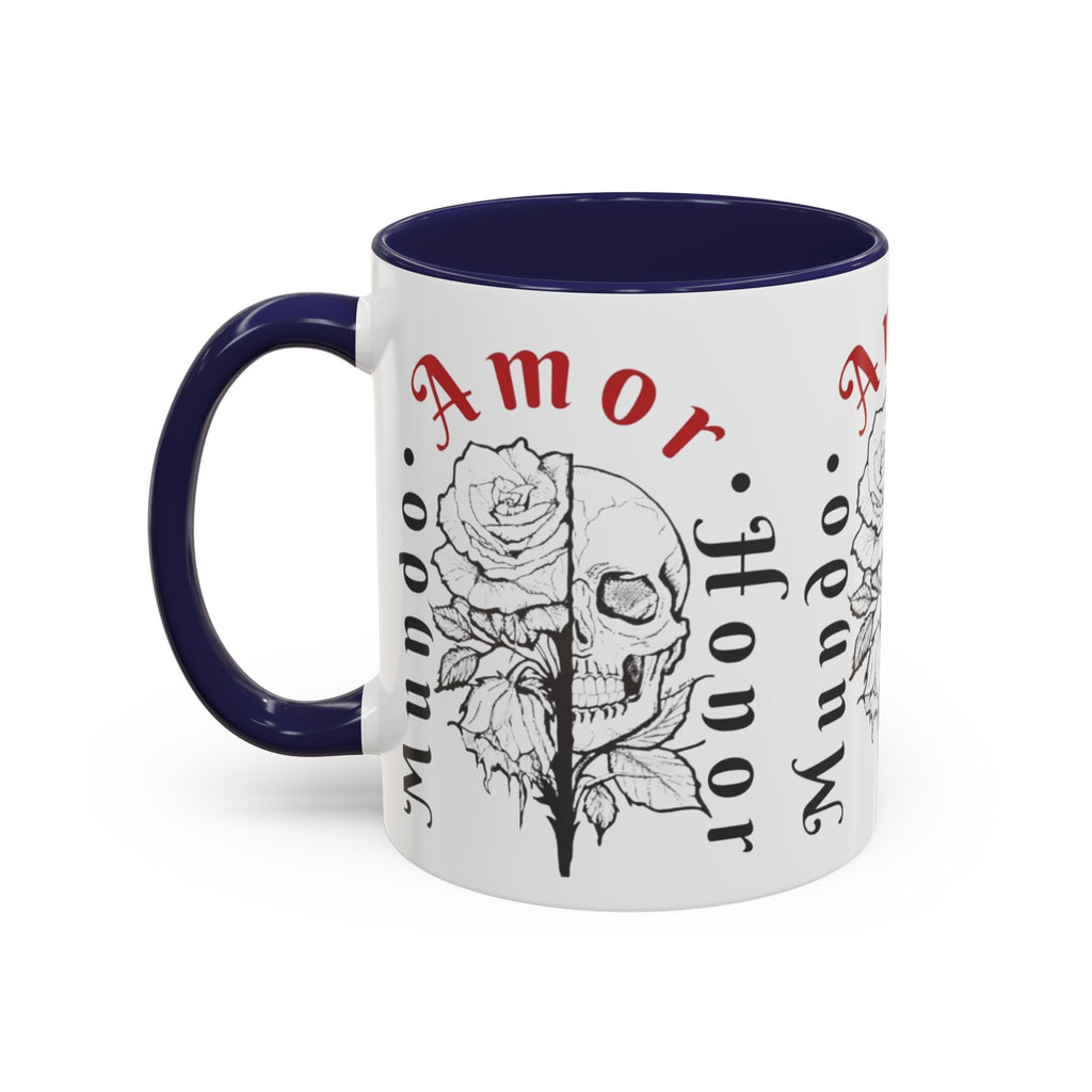 Amor y Honor Skull & Rose Accent Coffee Mug (11/15oz)