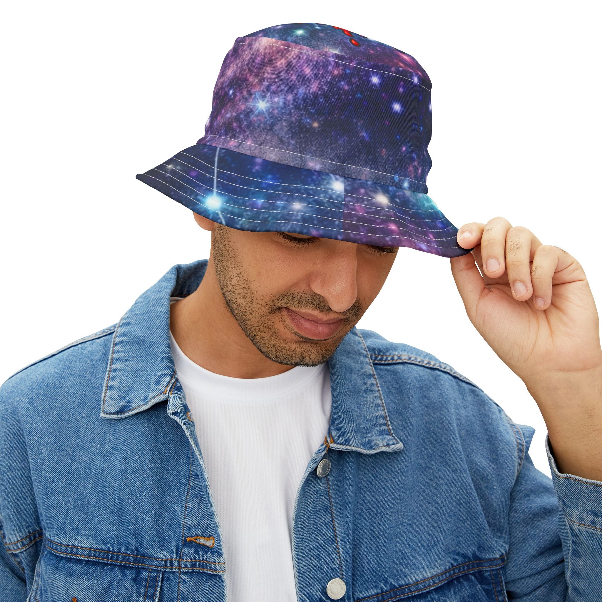 Galaxy Print Bucket Hat — Cosmic Starfield AOP Hat