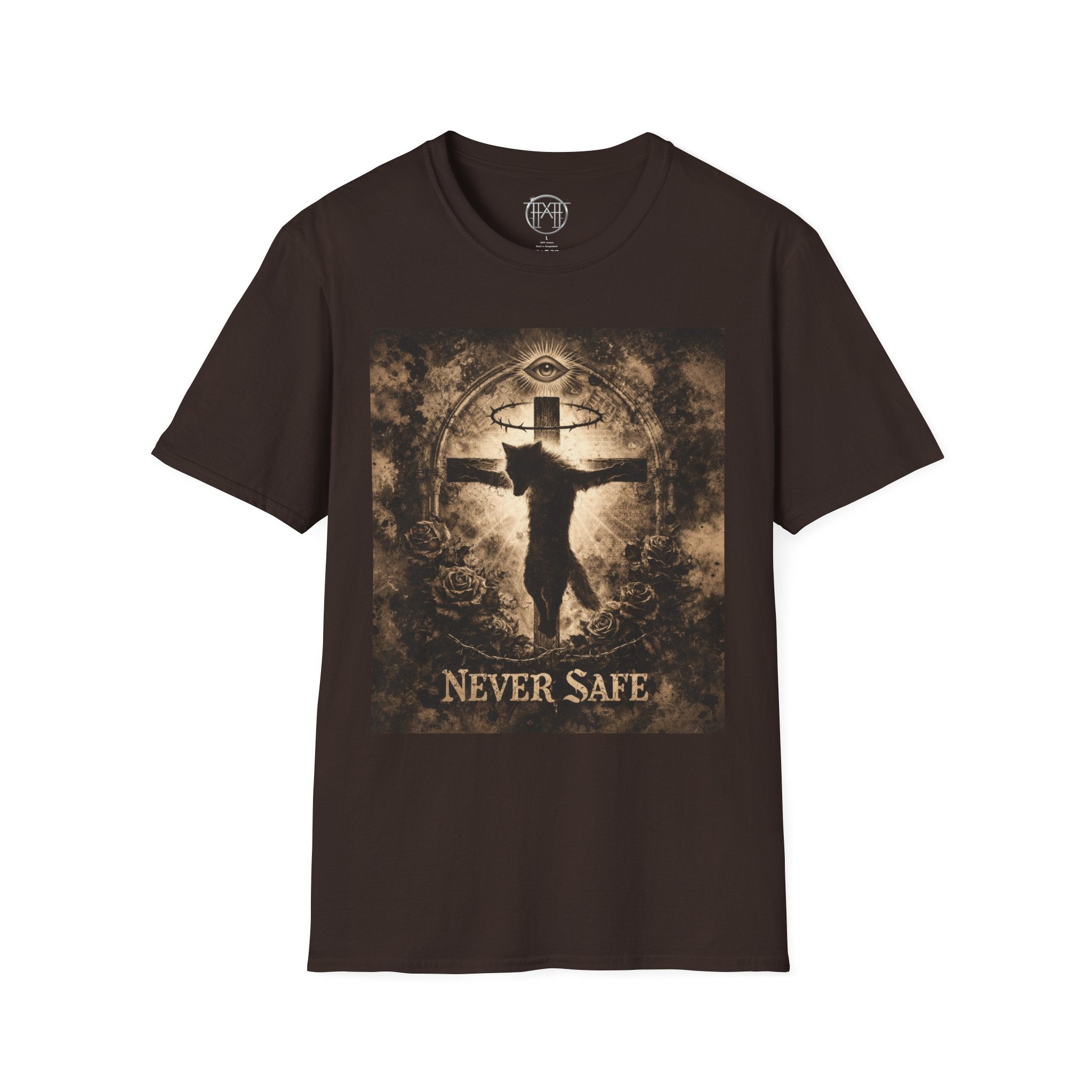 Never Wolf T-Shirt — Dark Gothic Design