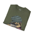 Cozy Sloth Coffee Tee – Cute Winter Sloth Holding Coffee Cup T-Shirt