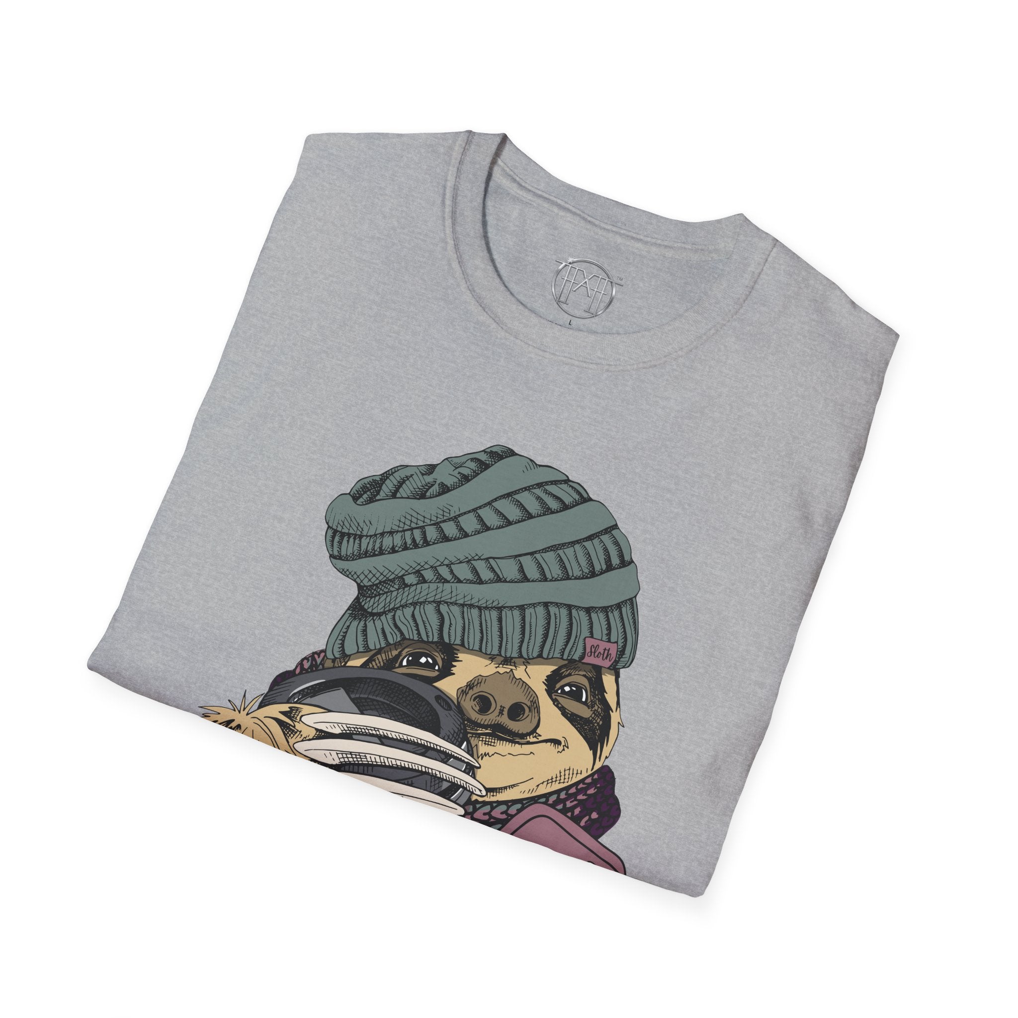 Cozy Sloth Coffee Tee – Cute Winter Sloth Holding Coffee Cup T-Shirt