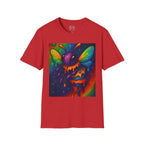 Psychedelic Dripping Bee T-Shirt — Neon Rainbow Insect Graphic Tee