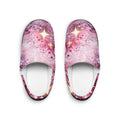 Pink Galaxy Indoor Slippers — Men’s Cozy Starry Marble Slip-Ons