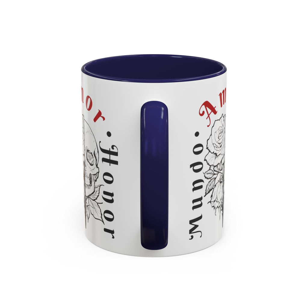 Amor y Honor Skull & Rose Accent Coffee Mug (11/15oz)