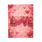 Love Heart Velveteen Plush Blanket — Romantic Valentine’s Cozy Throw