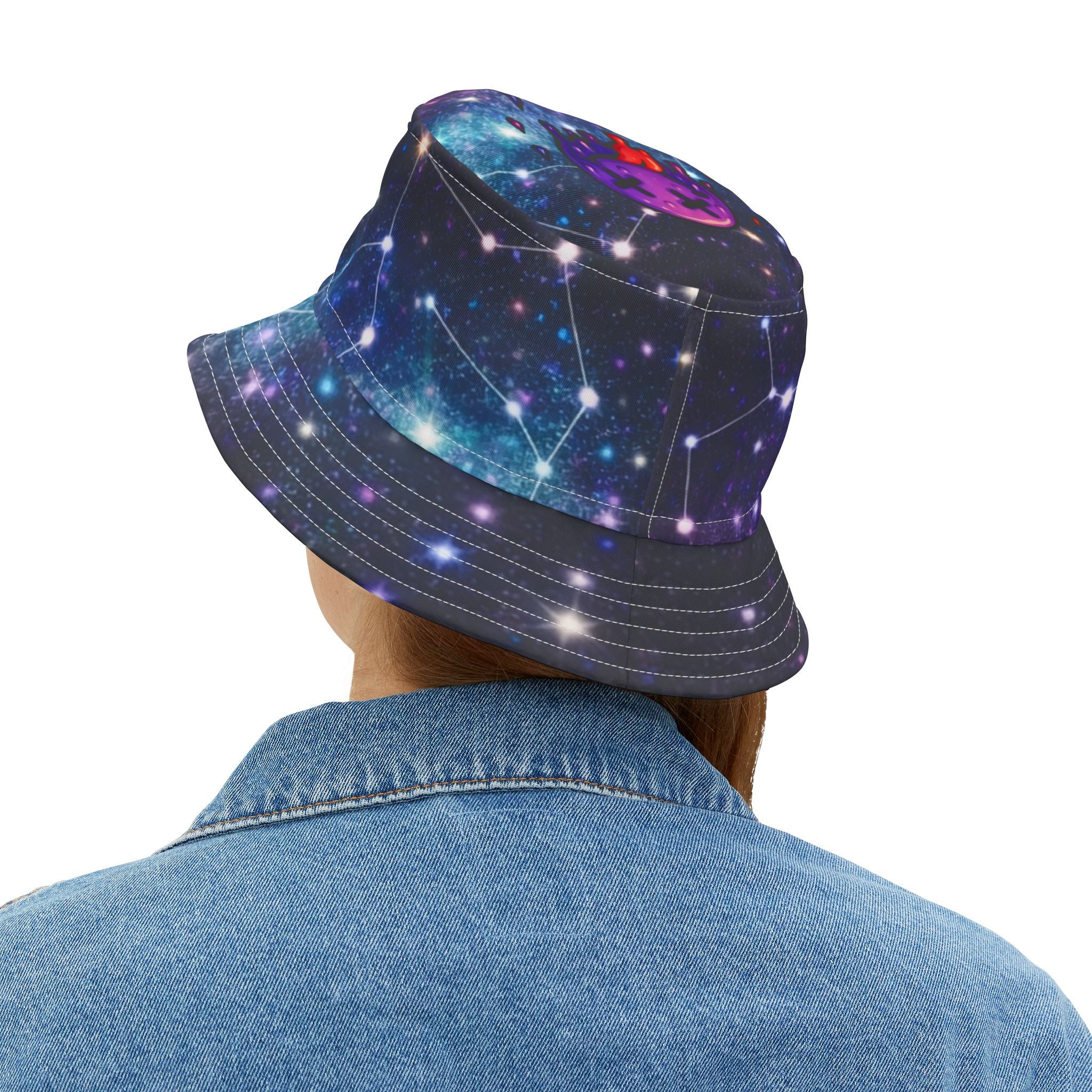 Galaxy Print Bucket Hat — Cosmic Starfield AOP Hat
