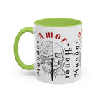Amor y Honor Skull & Rose Accent Coffee Mug (11/15oz)