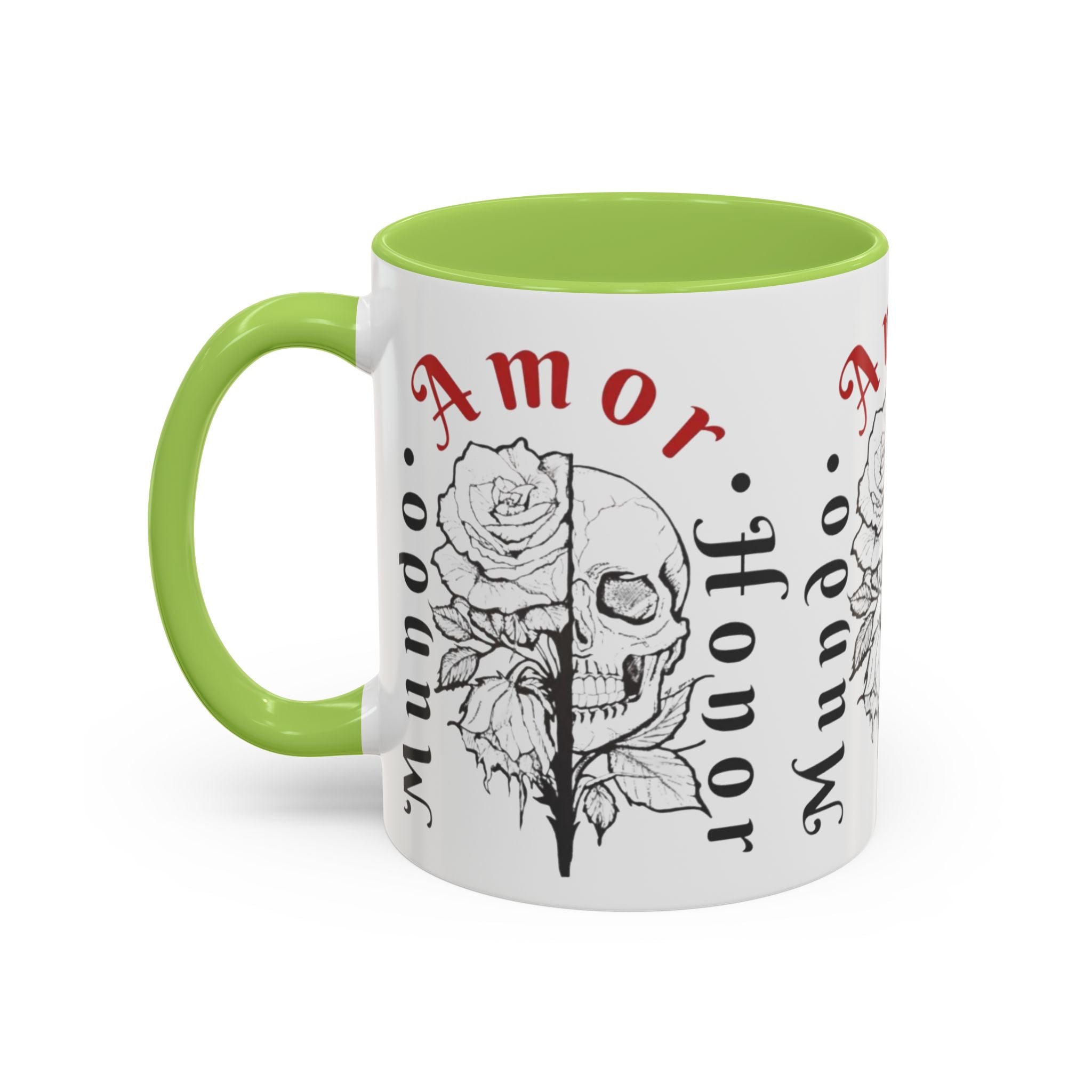 Amor y Honor Skull & Rose Accent Coffee Mug (11/15oz)