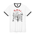 Skull & Rose - Mundo Amor Honor Ringer Tee