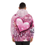 Valentine Pink Heart Galaxy Hoodie — Pink Heart Valentines Pullover