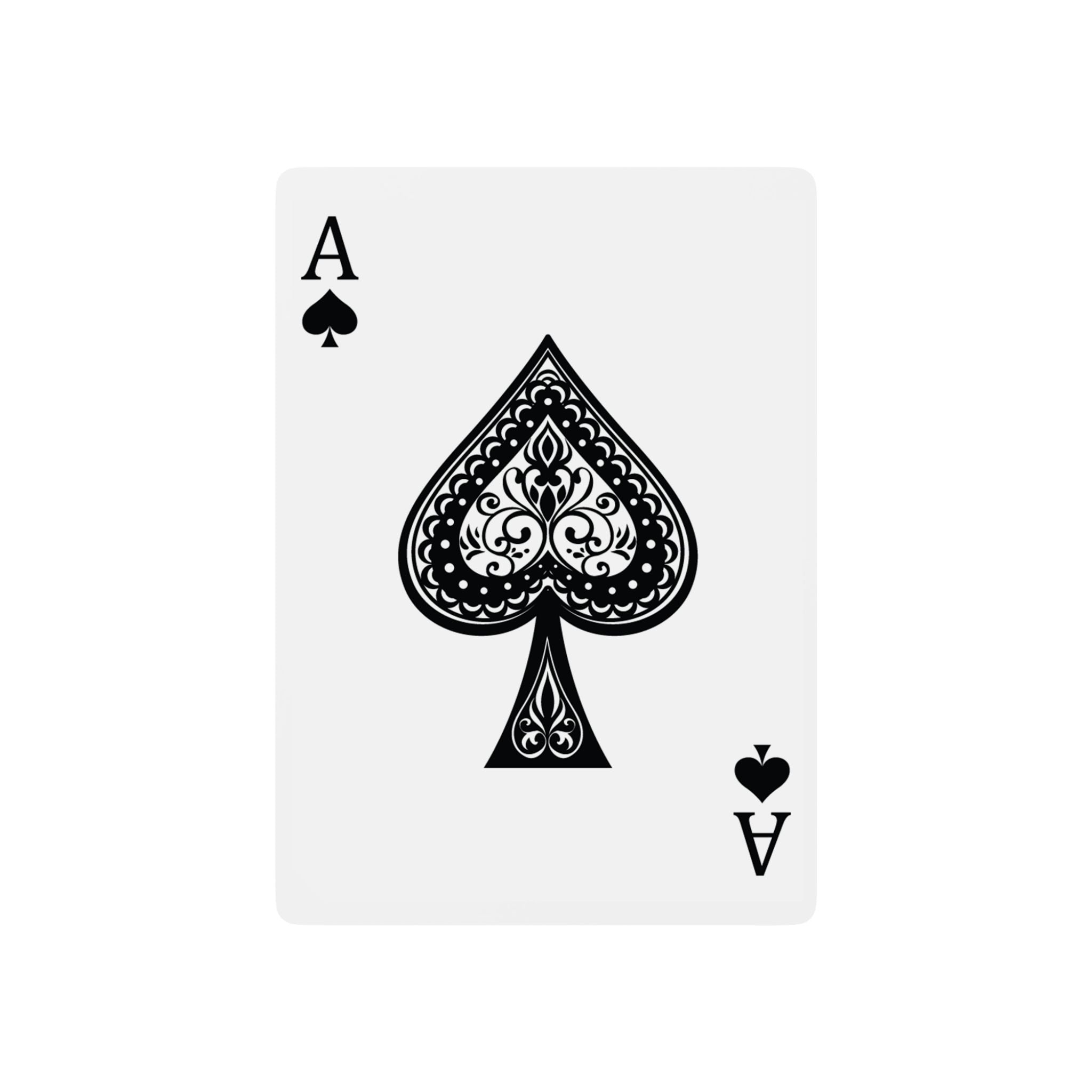 Gold Heart & Rose Poker Playing Cards — Decorative Spade Ace Deck for Gamers & Collectors