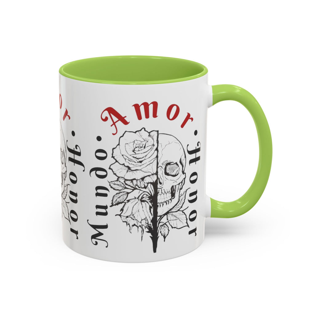 Amor y Honor Skull & Rose Accent Coffee Mug (11/15oz)