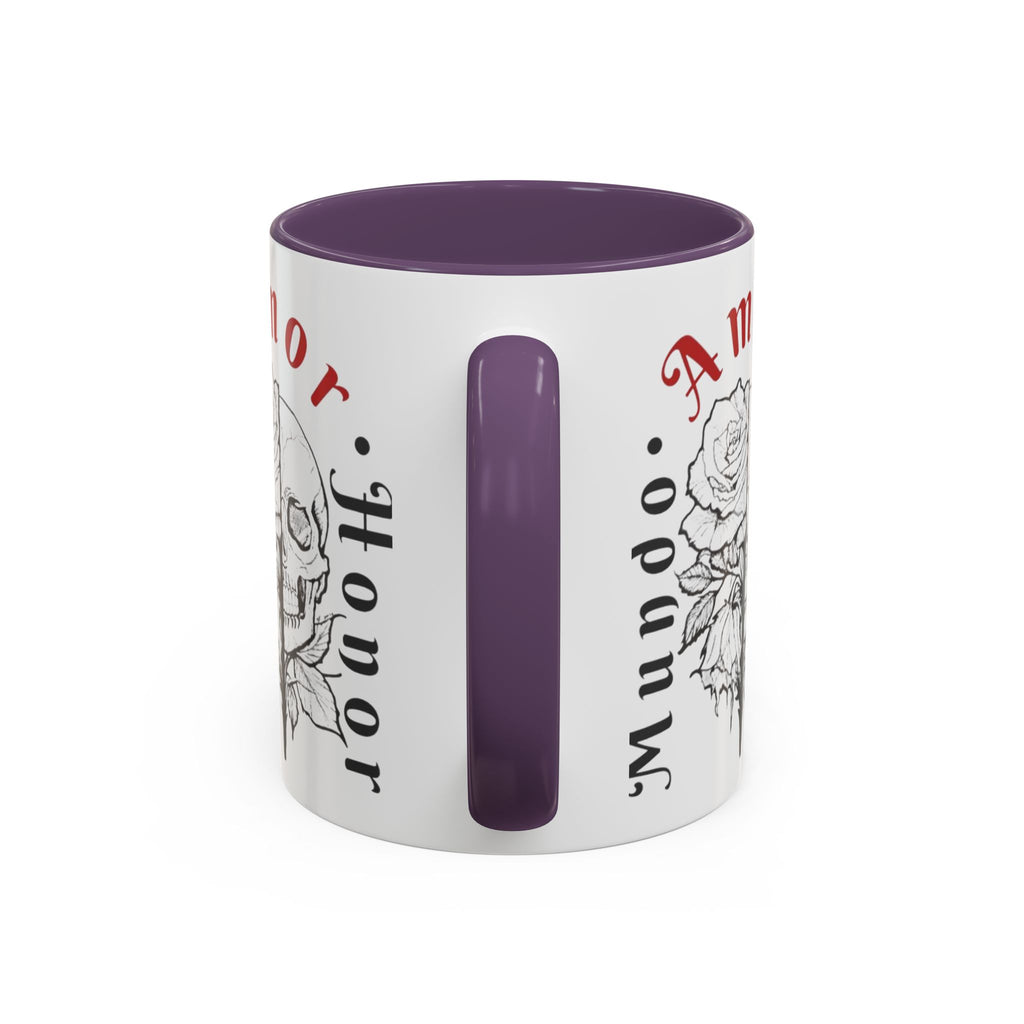 Amor y Honor Skull & Rose Accent Coffee Mug (11/15oz)