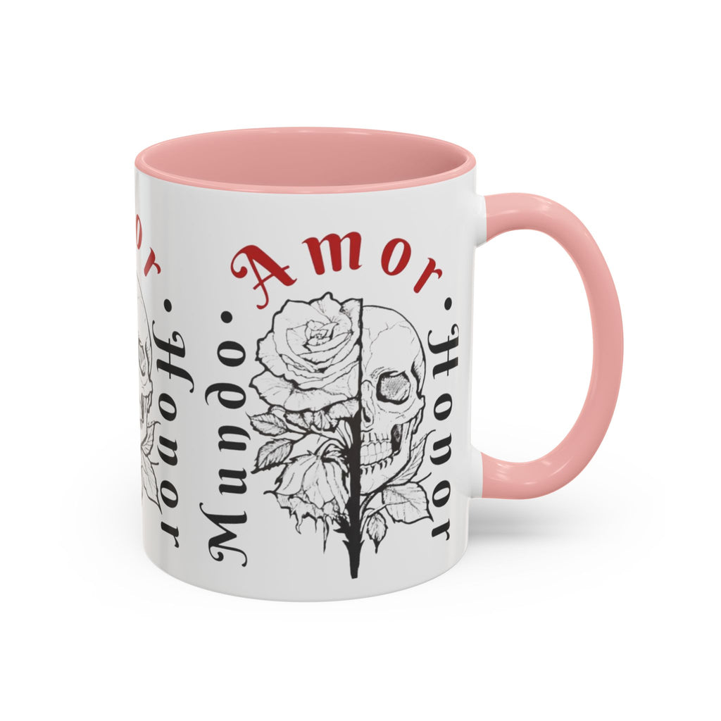 Amor y Honor Skull & Rose Accent Coffee Mug (11/15oz)