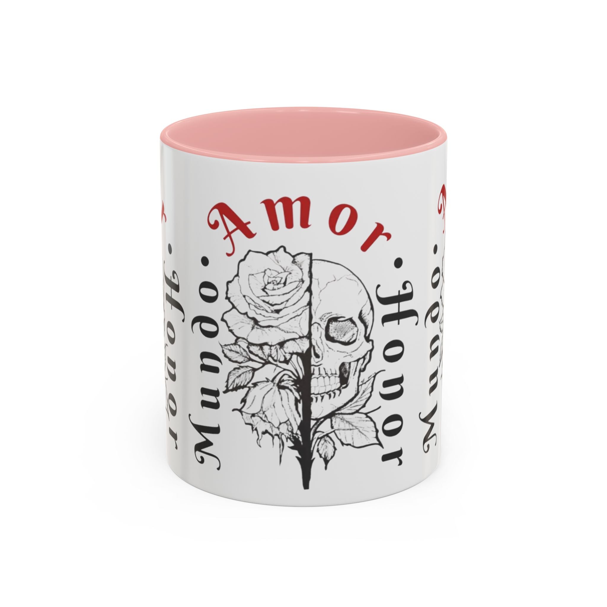 Amor y Honor Skull & Rose Accent Coffee Mug (11/15oz)