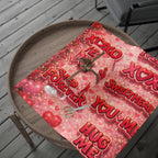 Valentine’s Day Wrapping Paper Roll — Red Heart Messages: Love, Be Mine, XOXO