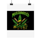 Marijuanated Poster — Rasta Cannabis Leaf Art Print (420 Stoner Decor)