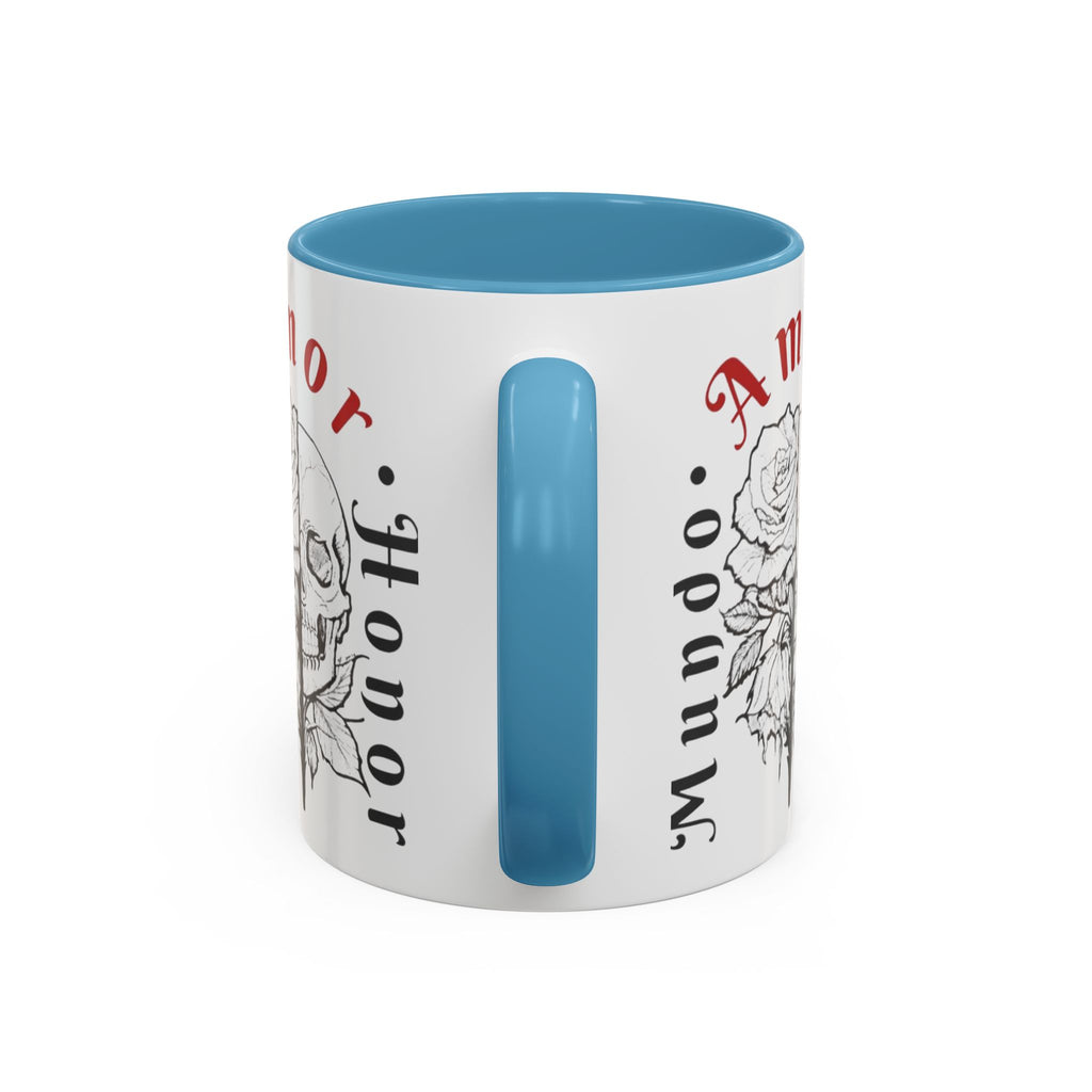 Amor y Honor Skull & Rose Accent Coffee Mug (11/15oz)