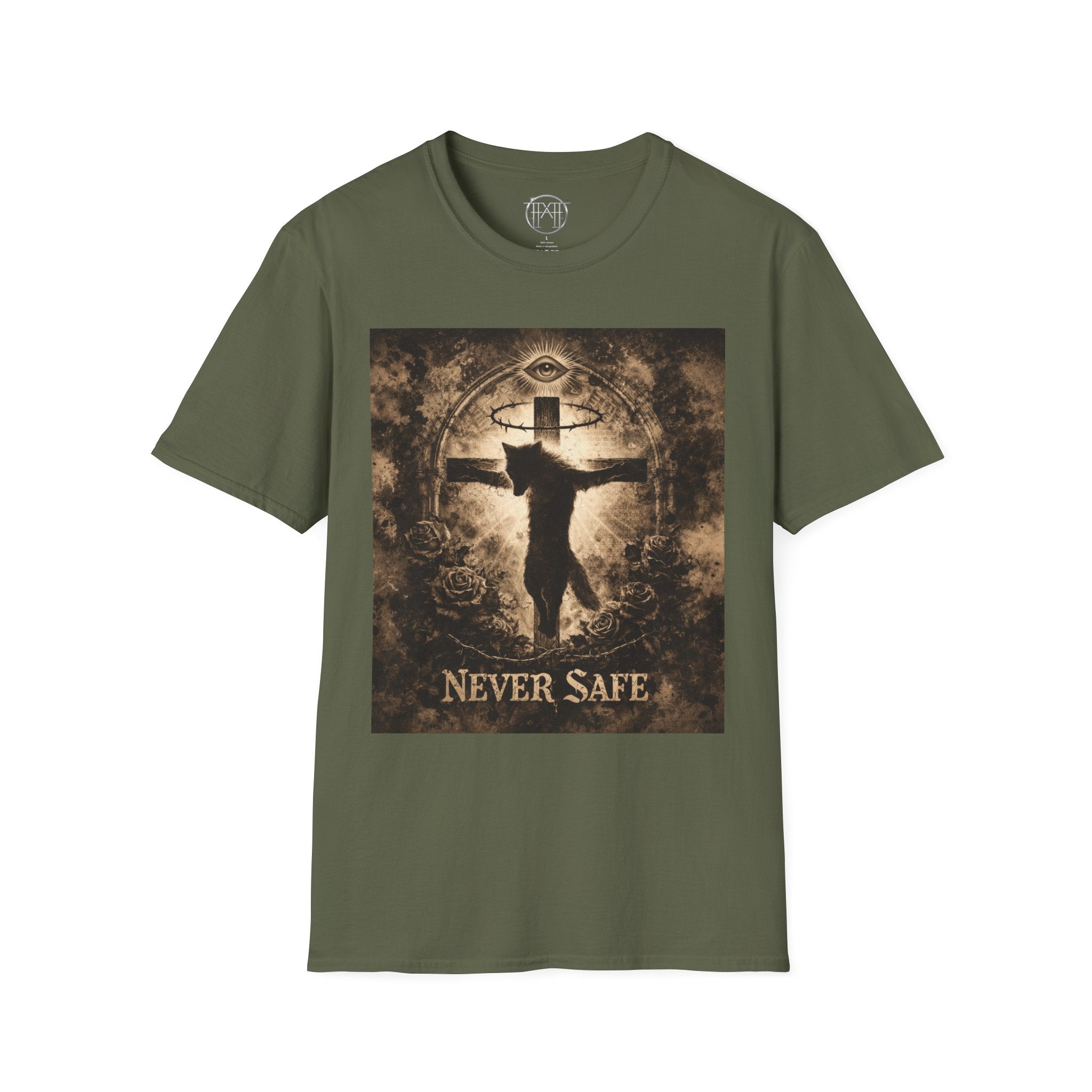 Never Wolf T-Shirt — Dark Gothic Design