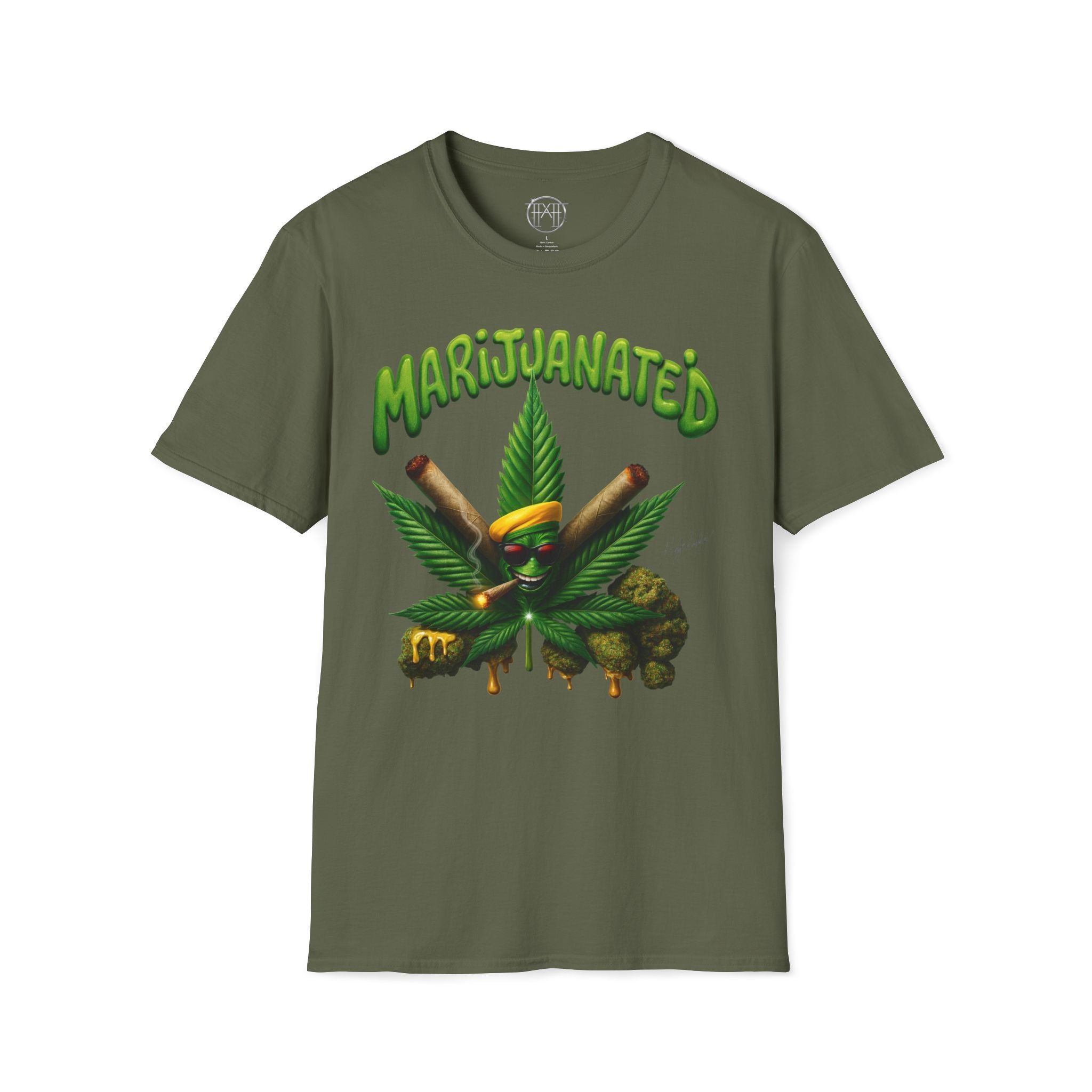Marijuanated Graphic T-Shirt — Funny Stoner Leaf & Joints Design