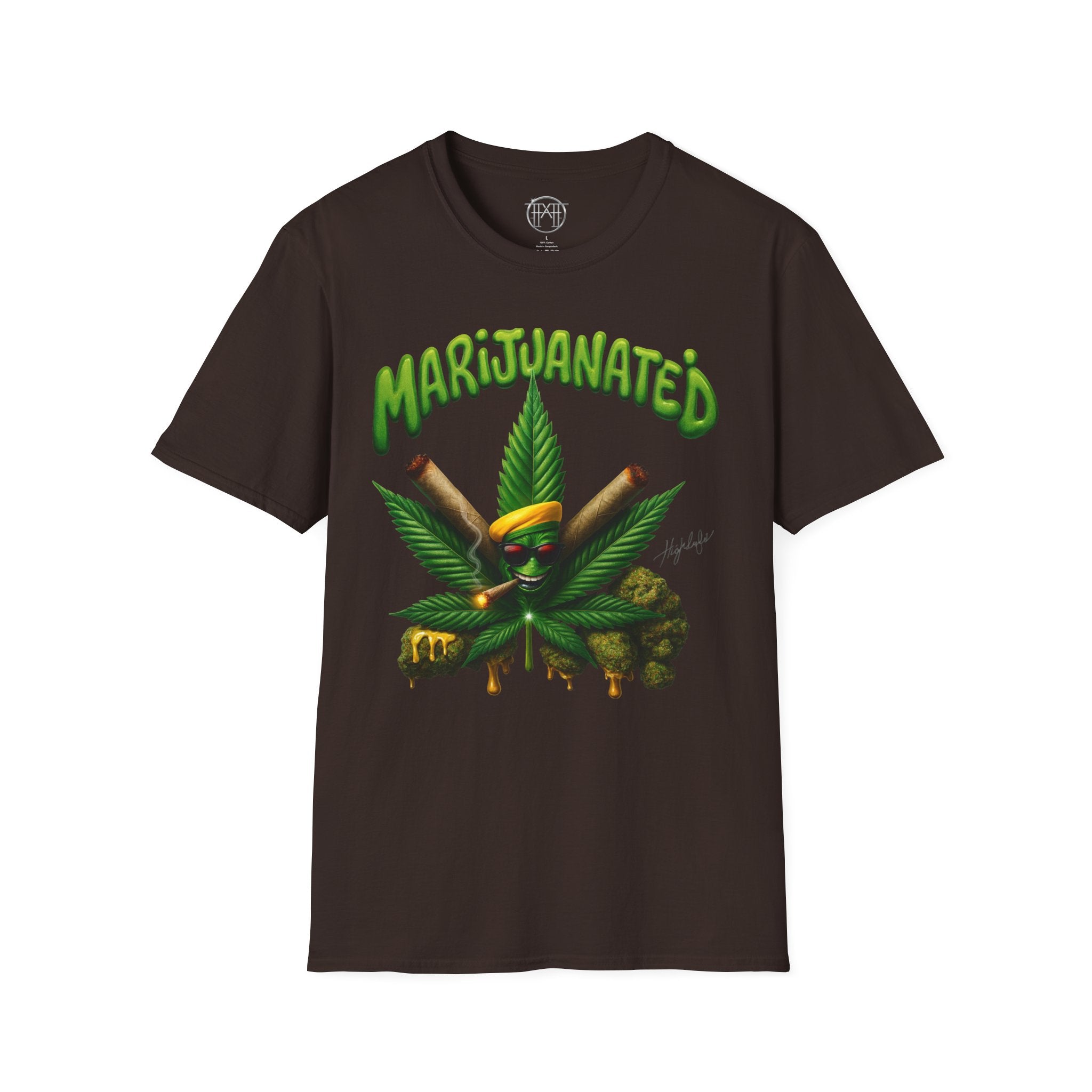 Marijuanated Graphic T-Shirt — Funny Stoner Leaf & Joints Design