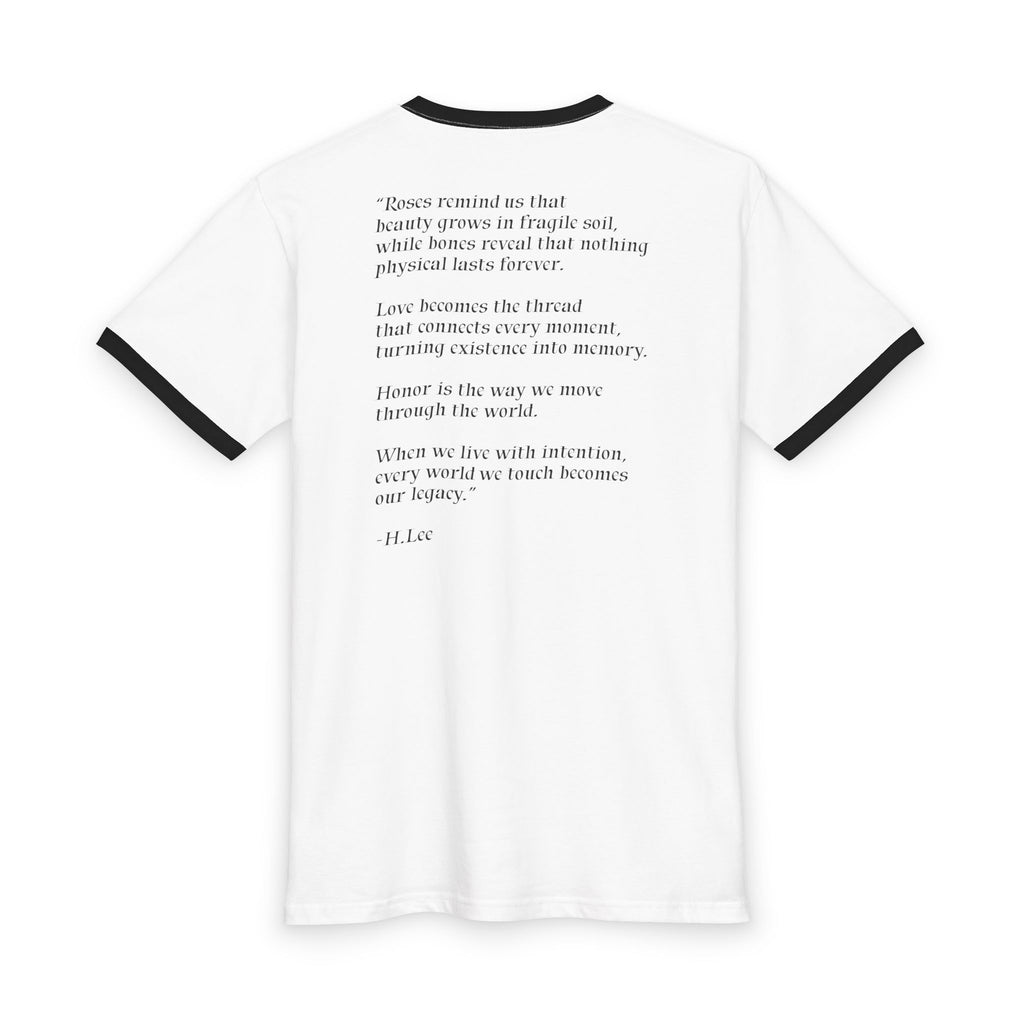 Skull & Rose - Mundo Amor Honor Ringer Tee
