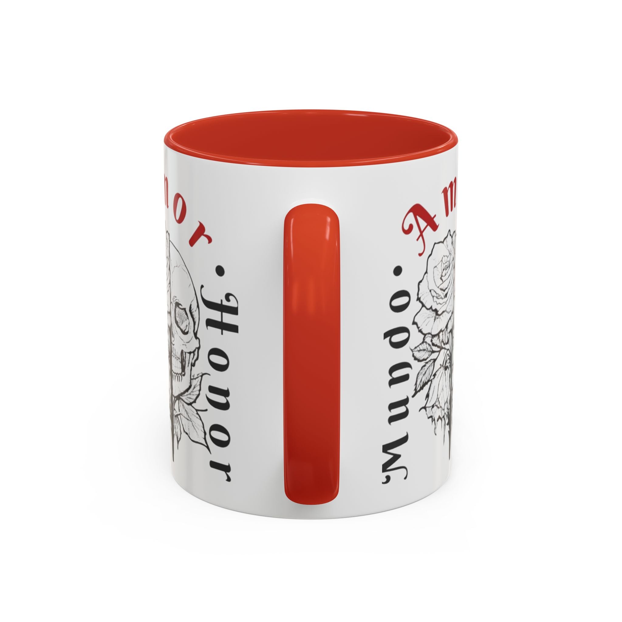 Amor y Honor Skull & Rose Accent Coffee Mug (11/15oz)