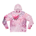 Valentine Pink Heart Galaxy Hoodie — Pink Heart Valentines Pullover