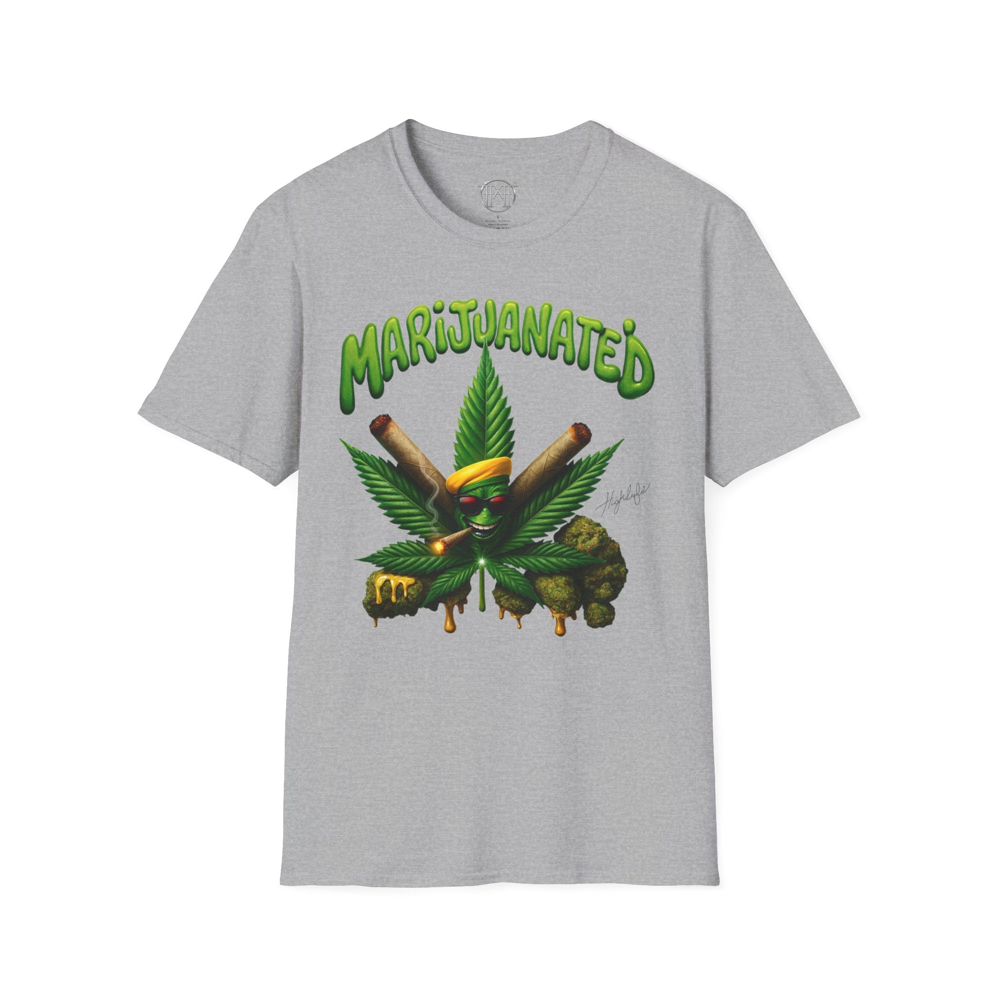Marijuanated Graphic T-Shirt — Funny Stoner Leaf & Joints Design