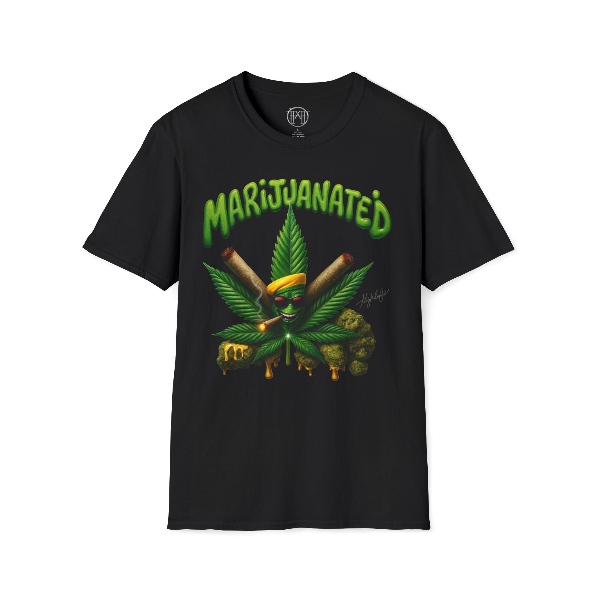 Marijuanated Graphic T-Shirt — Funny Stoner Leaf & Joints Design