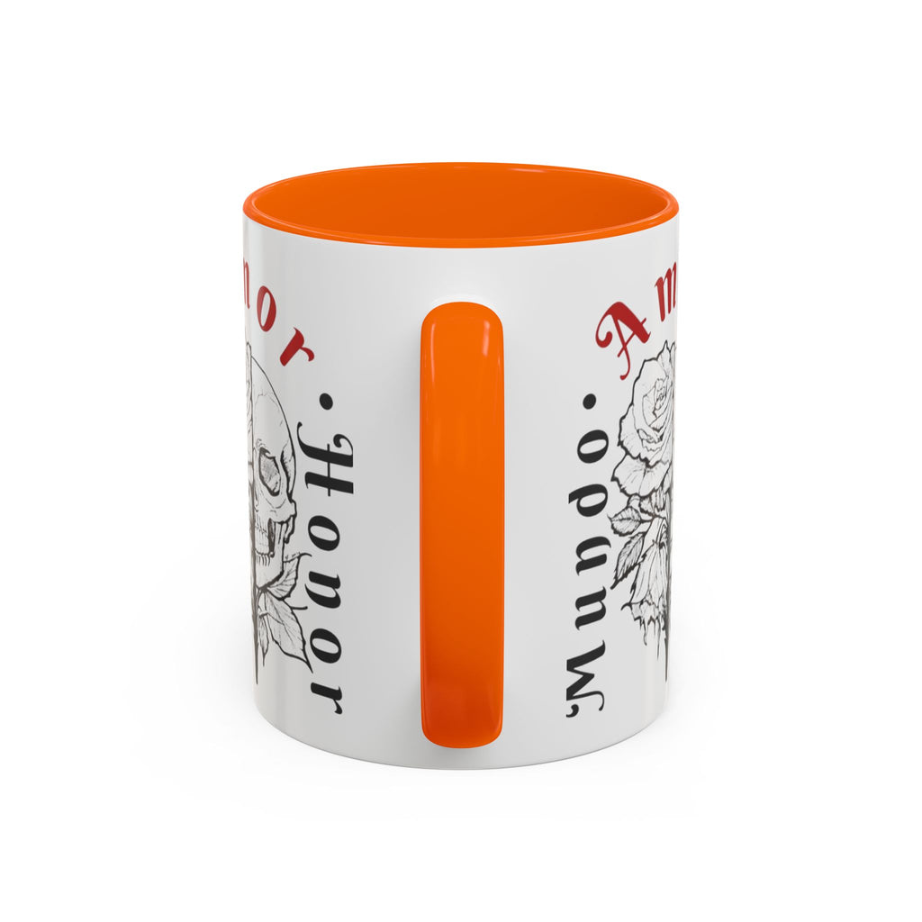 Amor y Honor Skull & Rose Accent Coffee Mug (11/15oz)