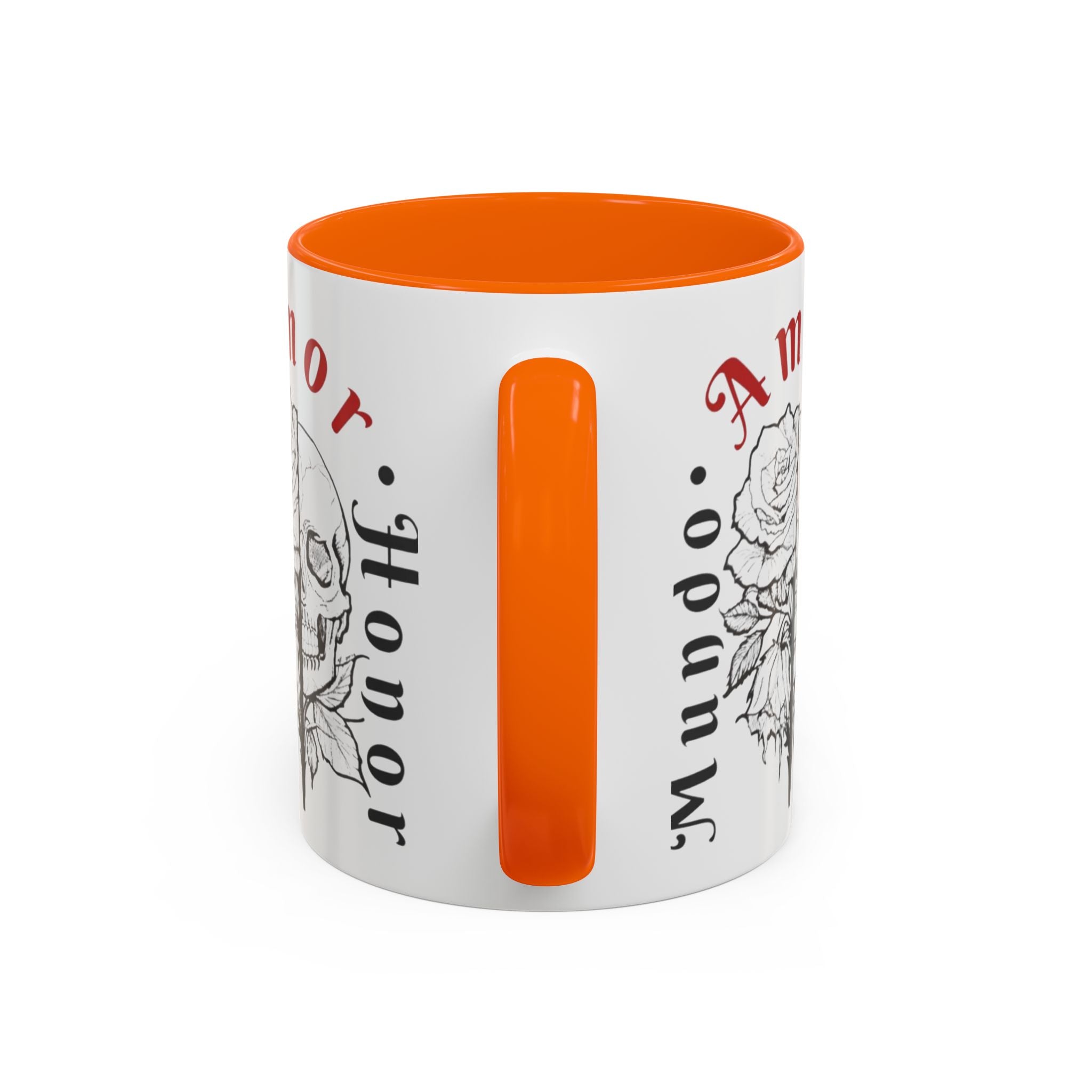 Amor y Honor Skull & Rose Accent Coffee Mug (11/15oz)
