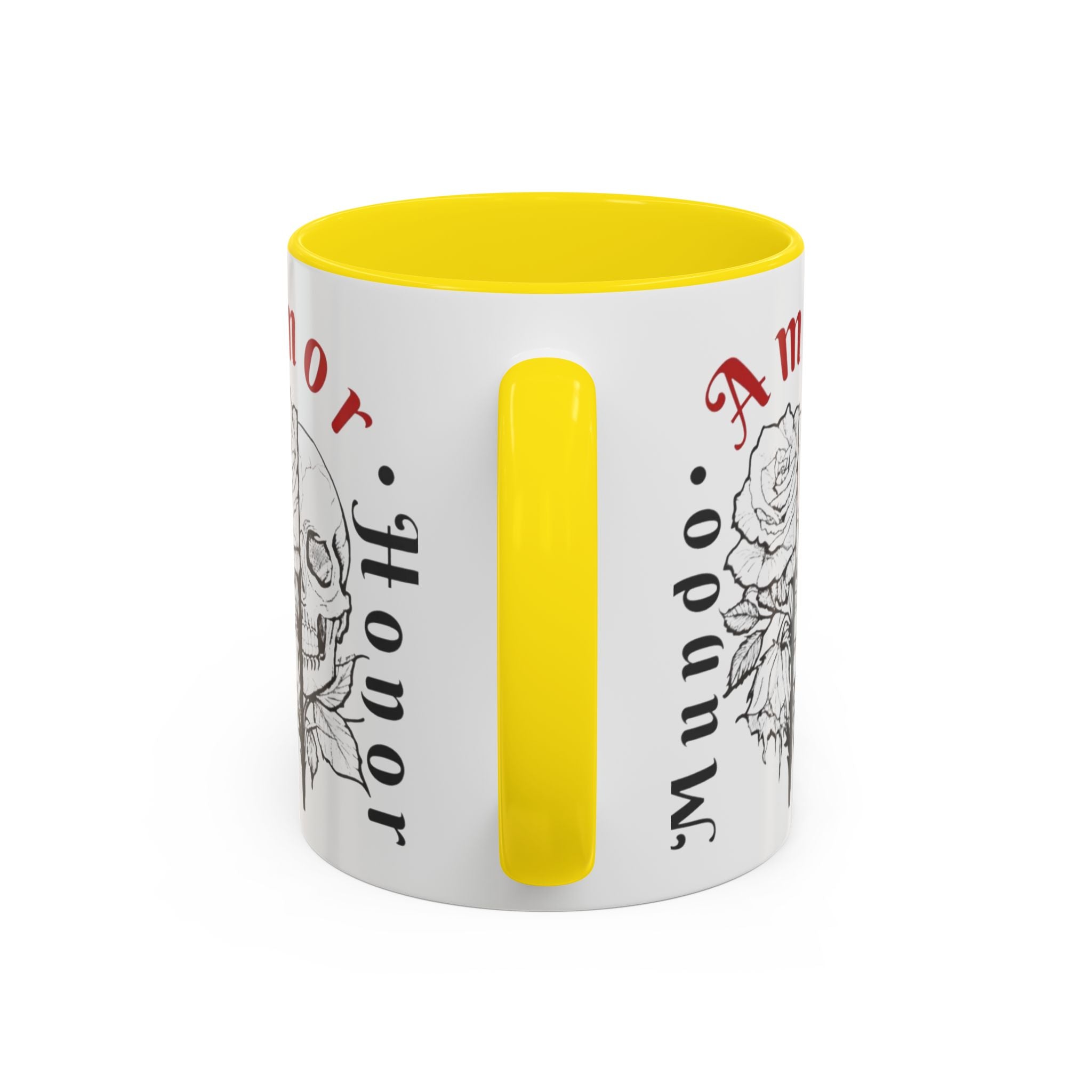 Amor y Honor Skull & Rose Accent Coffee Mug (11/15oz)
