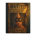 Wanted Poster Canvas Print — "WANTED for Impersonation and Burglary" Vintage Wall Art