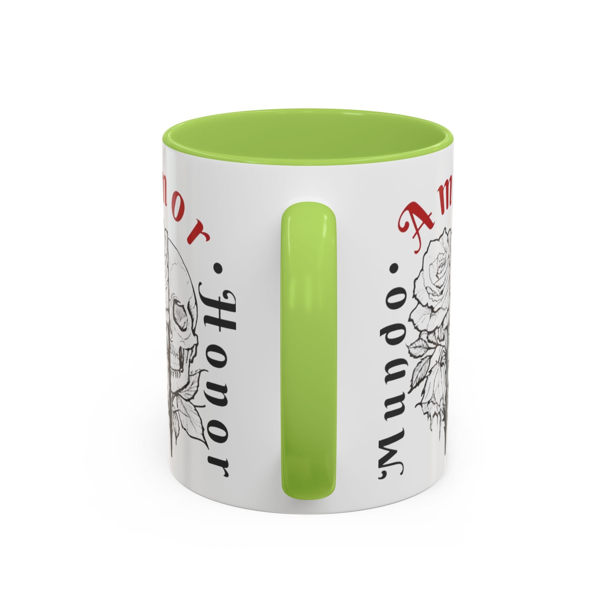 Amor y Honor Skull & Rose Accent Coffee Mug (11/15oz)