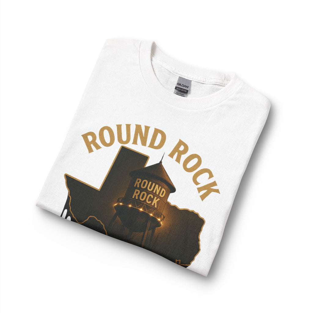 Round Rock Texas Long Sleeve Tee — Round Rock Water Tower Graphic