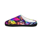 Psychedelic 420 Rainbow Leaf Indoor Slippers