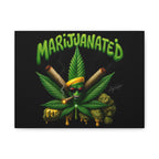 Marijuanated Cannabis Leaf Canvas Wall Art — Stretched Matte 1.25"
