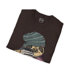 Cozy Sloth Coffee Tee – Cute Winter Sloth Holding Coffee Cup T-Shirt