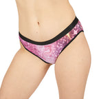 Pink Heart Galaxy Bikini Briefs — Glitter Drip Valentine’s Underwear