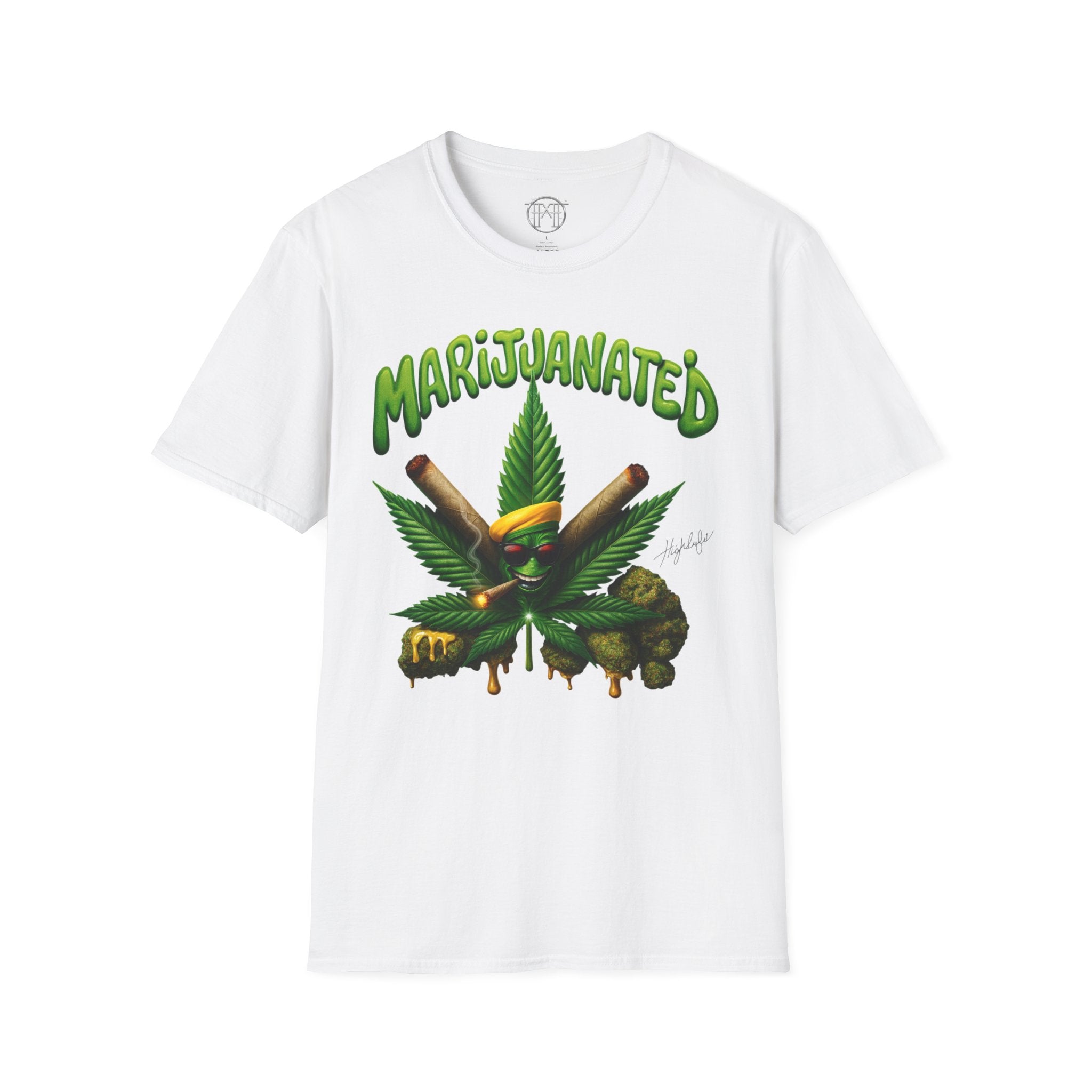 Marijuanated Graphic T-Shirt — Funny Stoner Leaf & Joints Design