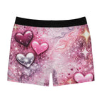 Pink Drippy Hearts Boxer Briefs — Men's Valentine's Day All-Over Print