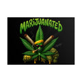 Marijuanated Poster — Rasta Cannabis Leaf Art Print (420 Stoner Decor)