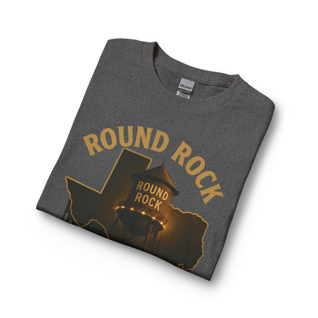 Round Rock Texas Long Sleeve Tee — Round Rock Water Tower Graphic