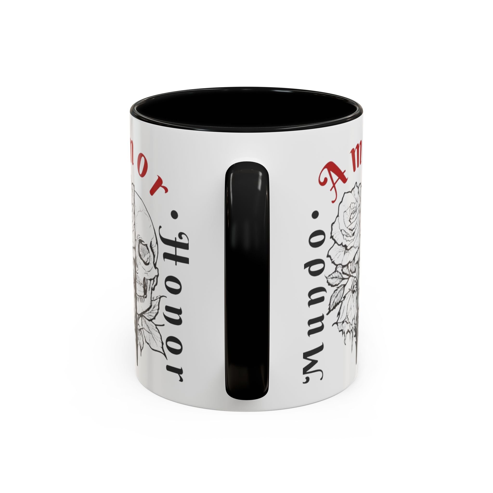 Amor y Honor Skull & Rose Accent Coffee Mug (11/15oz)