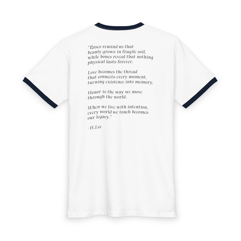 Skull & Rose - Mundo Amor Honor Ringer Tee