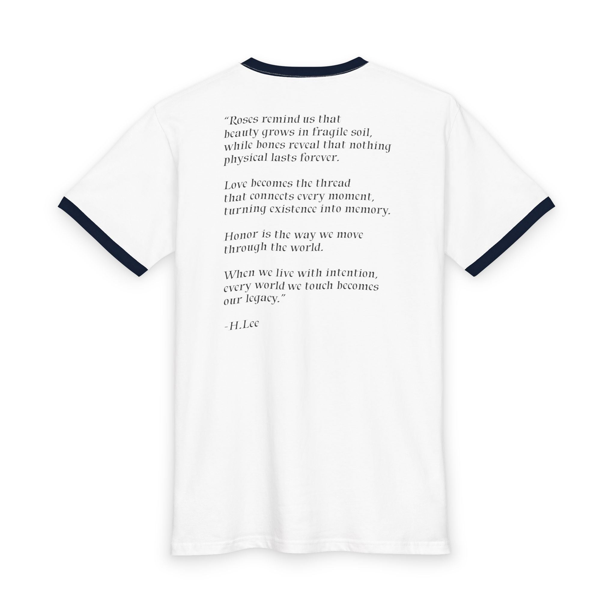 Skull & Rose - Mundo Amor Honor Ringer Tee